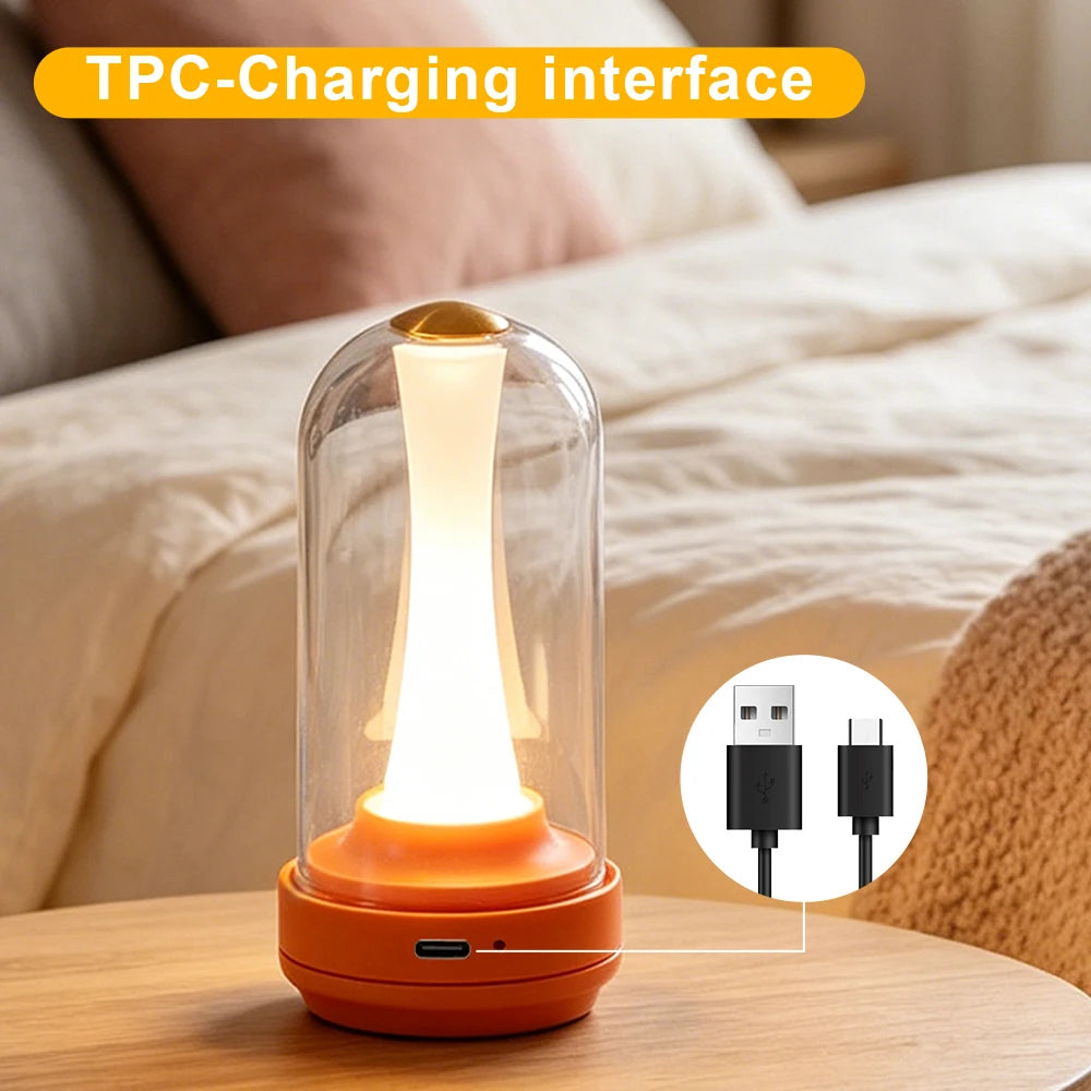Lampe champignon tactile à intensité variable – lampe d'ambiance rechargeable
