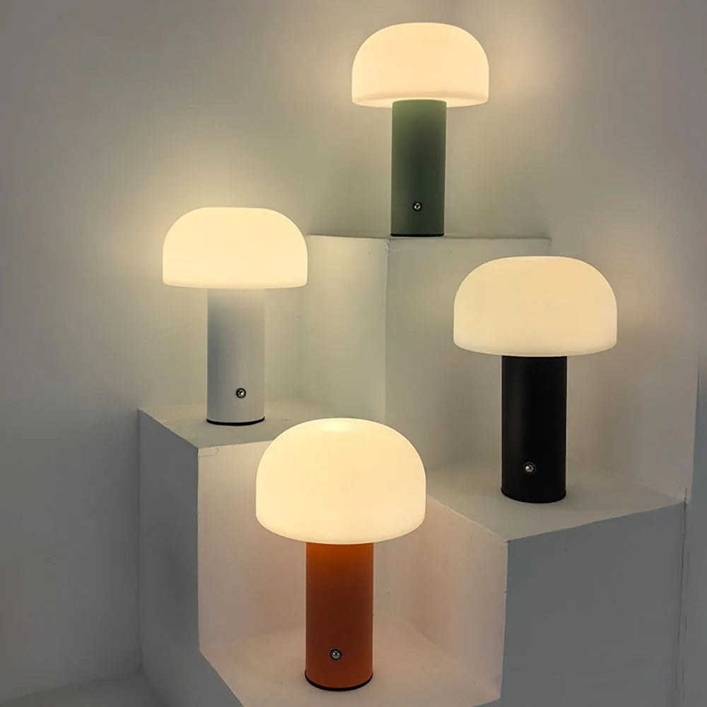 Lampe champignon LED 3 couleurs – lampe d'ambiance rechargeable