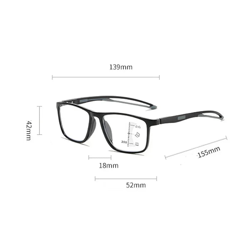 Lunettes de lecture multifocales anti-lumière bleue