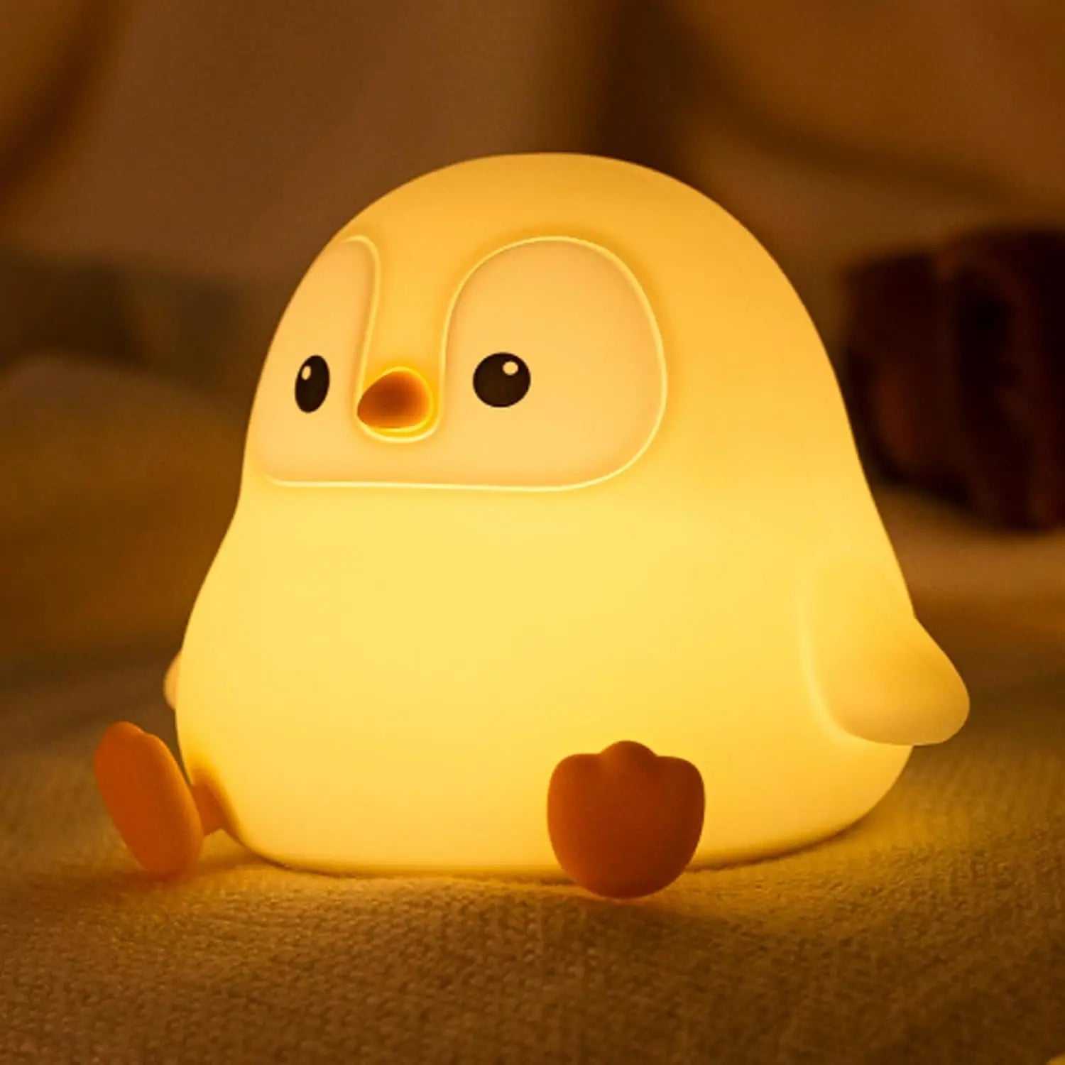 Veilleuse bébé en silicone – lumière douce tactile