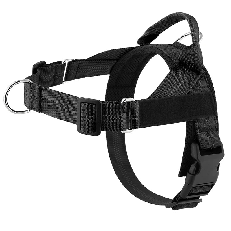 Harnais anti-traction réglable pour chien + laisse