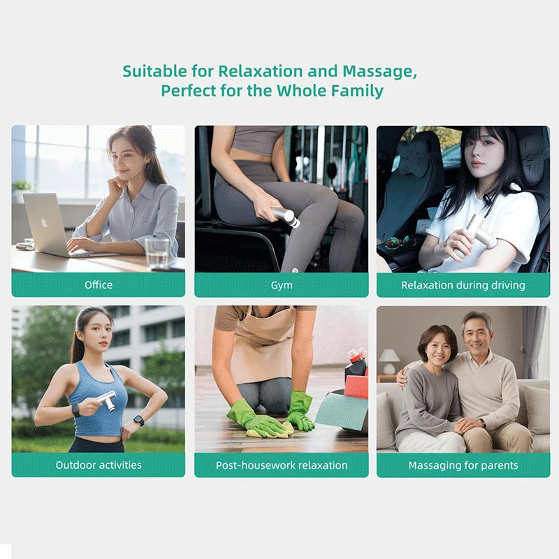 Pistolet de massage électrique – récupération – lot de 4