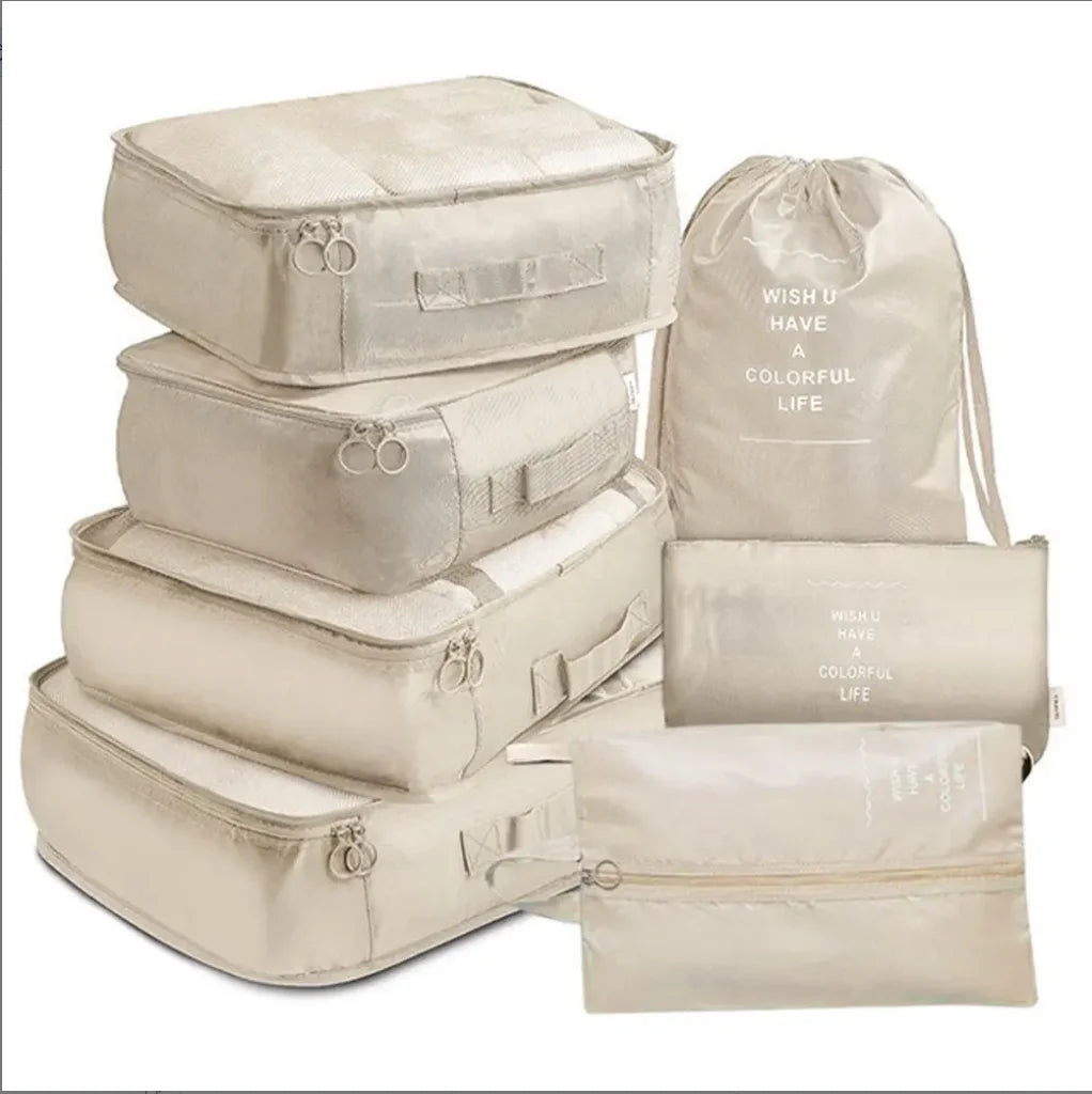 Cubes de rangement de voyage à compression – lot de 7
