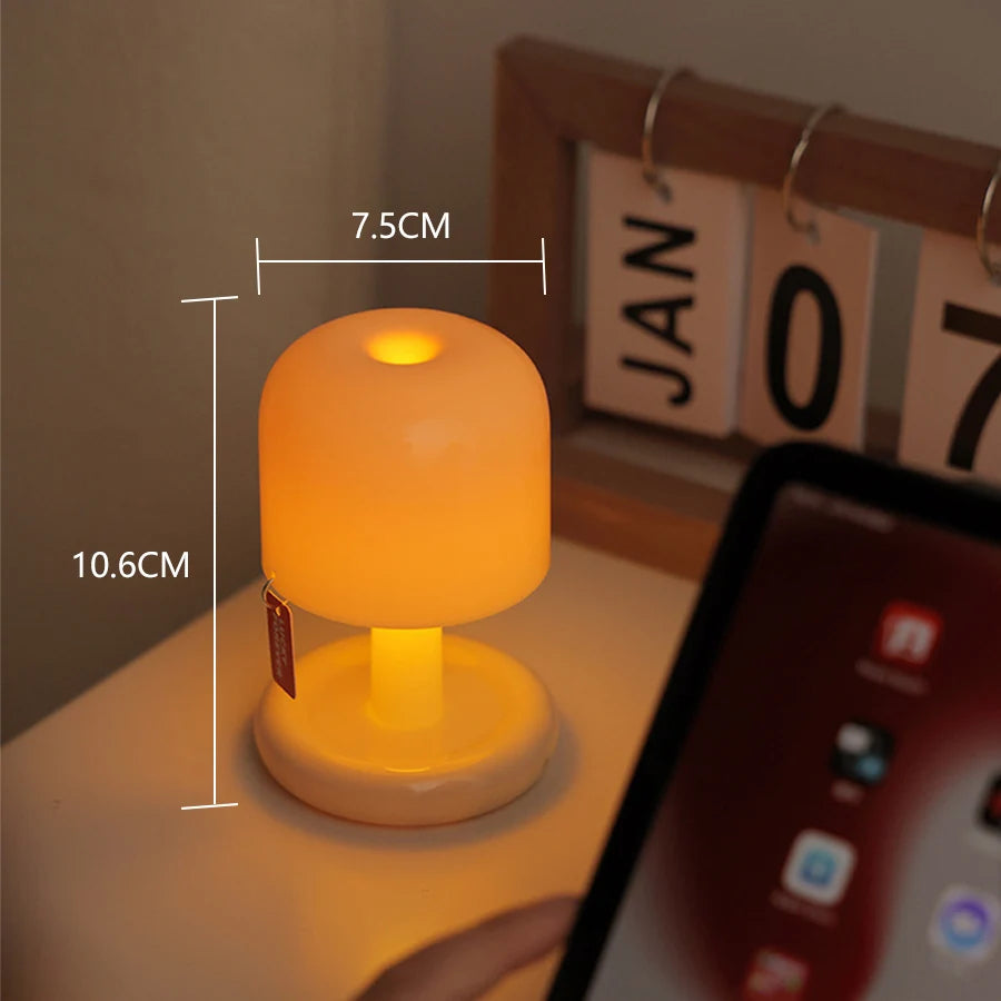 Veilleuse champignon coucher de soleil – lampe LED rechargeable USB