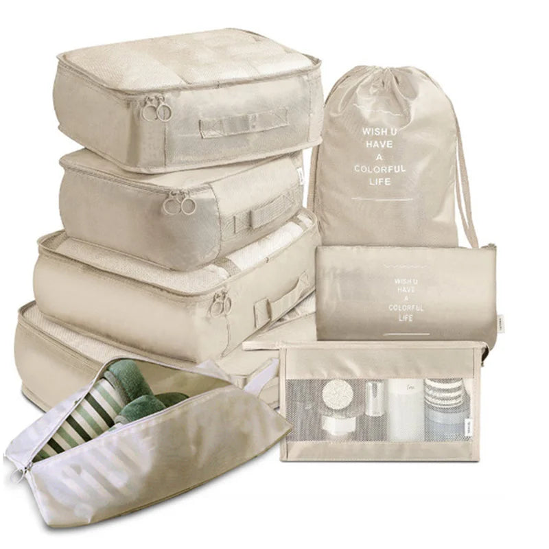 Cubes de rangement de voyage à compression – lot de 7