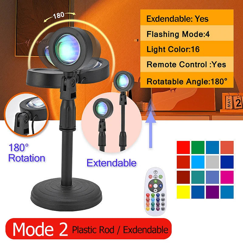Lampe coucher de soleil – veilleuse d'ambiance USB – RGB