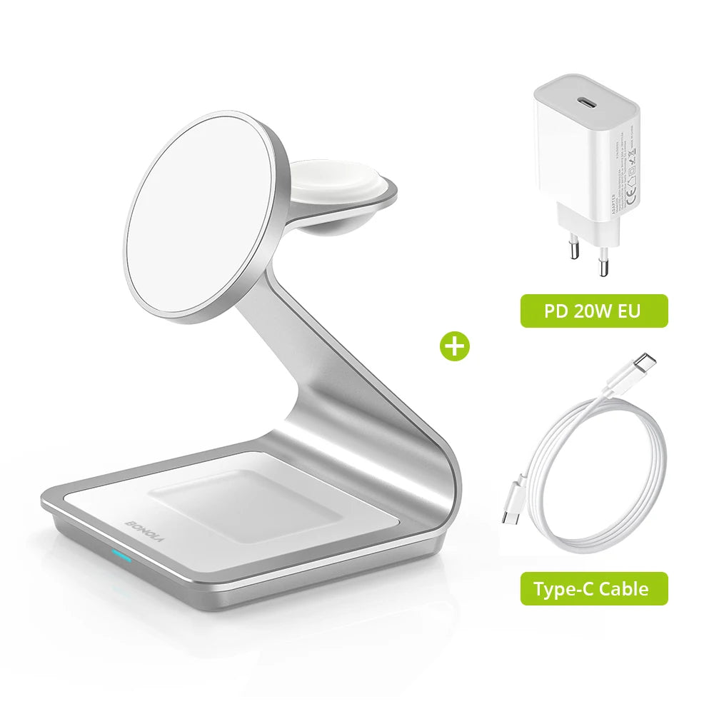 Station de charge sans fil 3-en-1