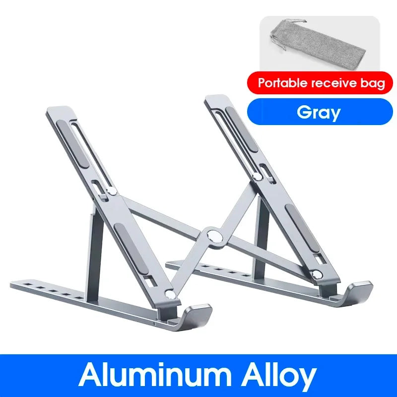 Support PC portable en aluminium pliable