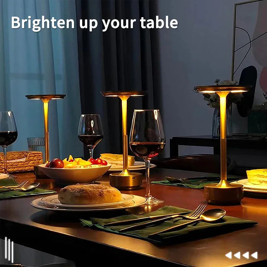 Lampe de table LED sans fil rechargeable – veilleuse tactile rechargeable