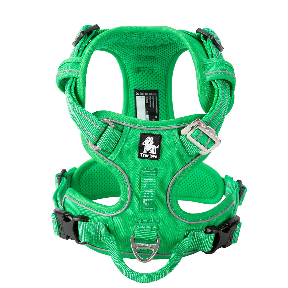 Harnais anti-traction réglable pour chien + laisse
