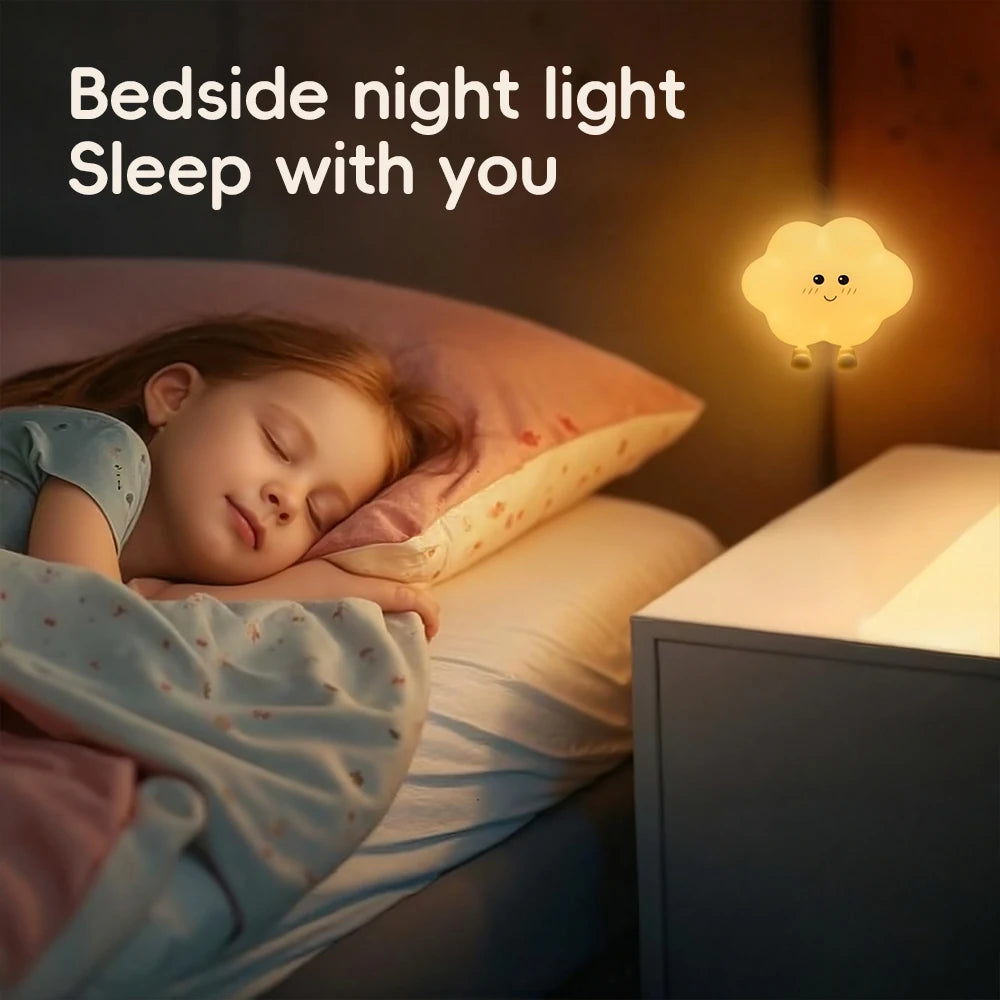 Veilleuse bébé en silicone – lumière douce tactile