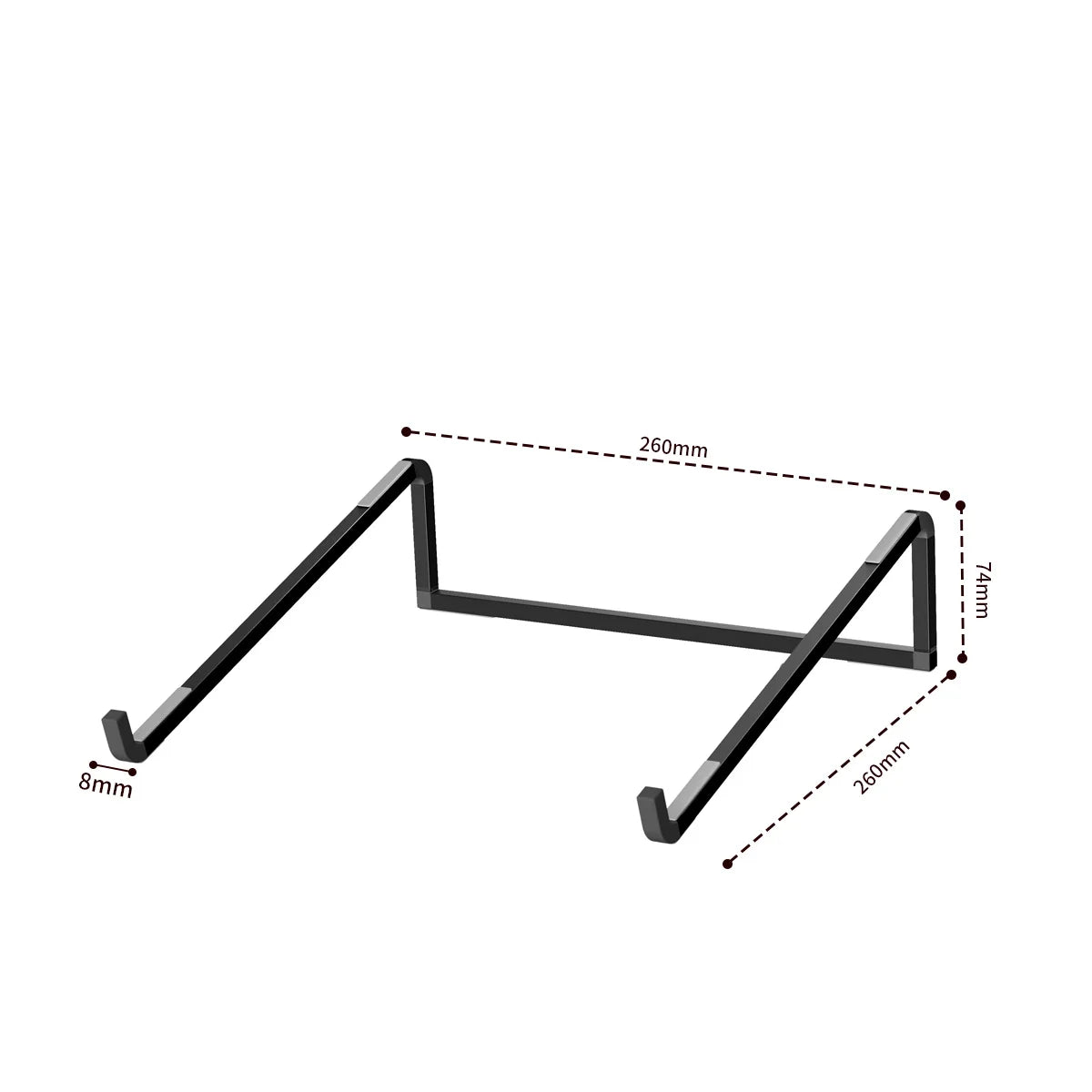 Support PC portable en aluminium pliable