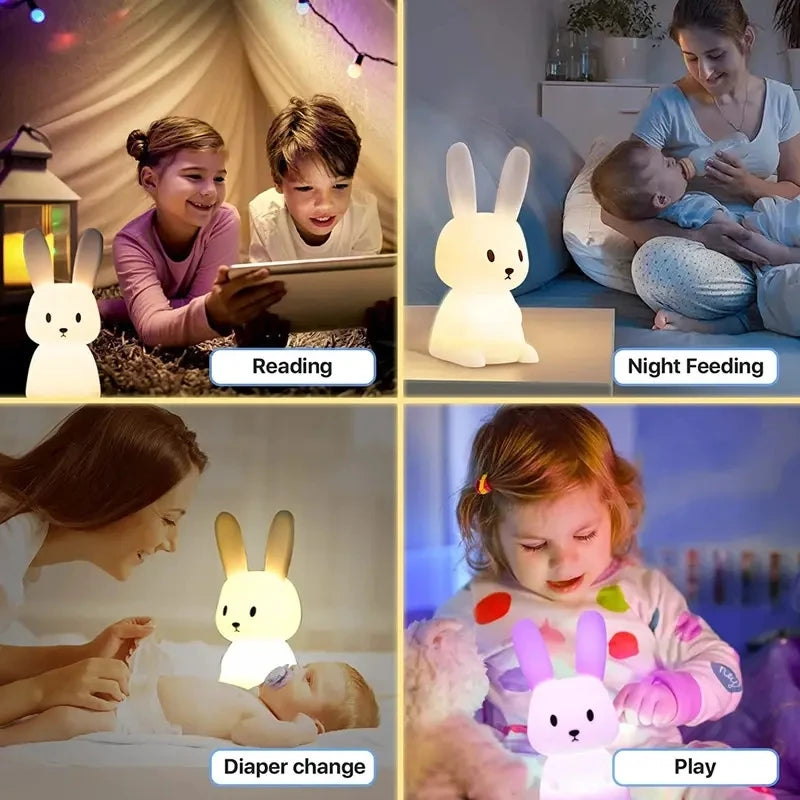 Veilleuse bébé en silicone – lumière douce tactile