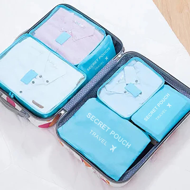 Cubes de rangement de voyage à compression – lot de 6