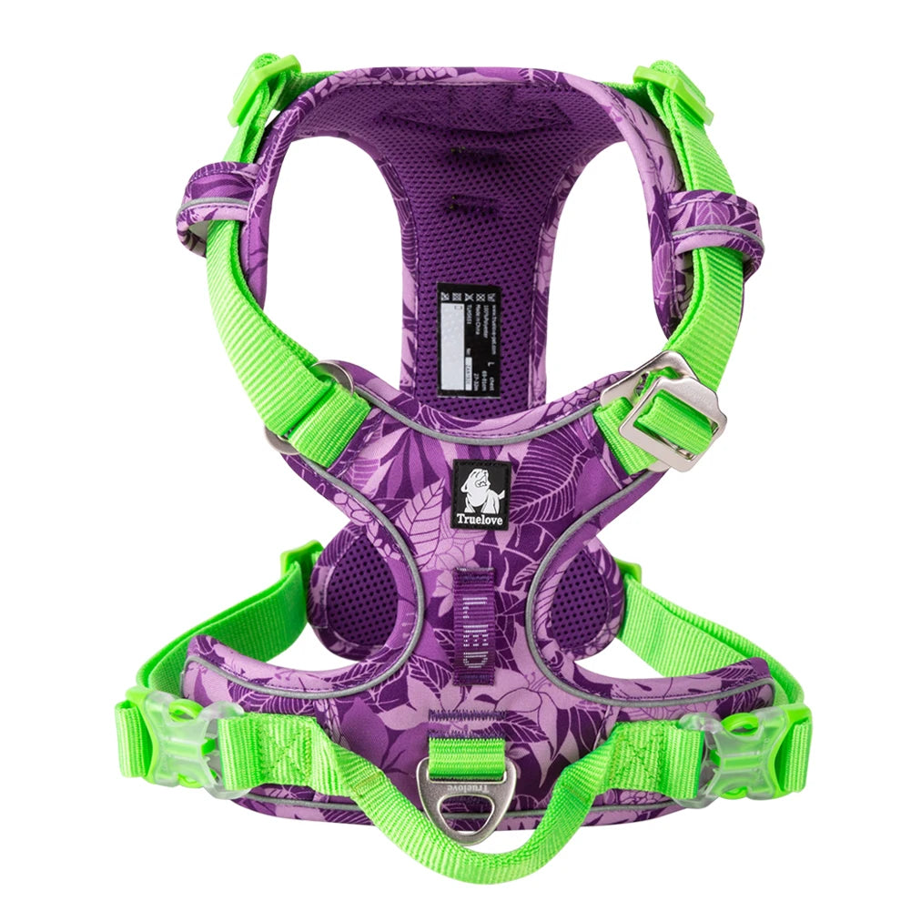 Harnais anti-traction réglable pour chien + laisse