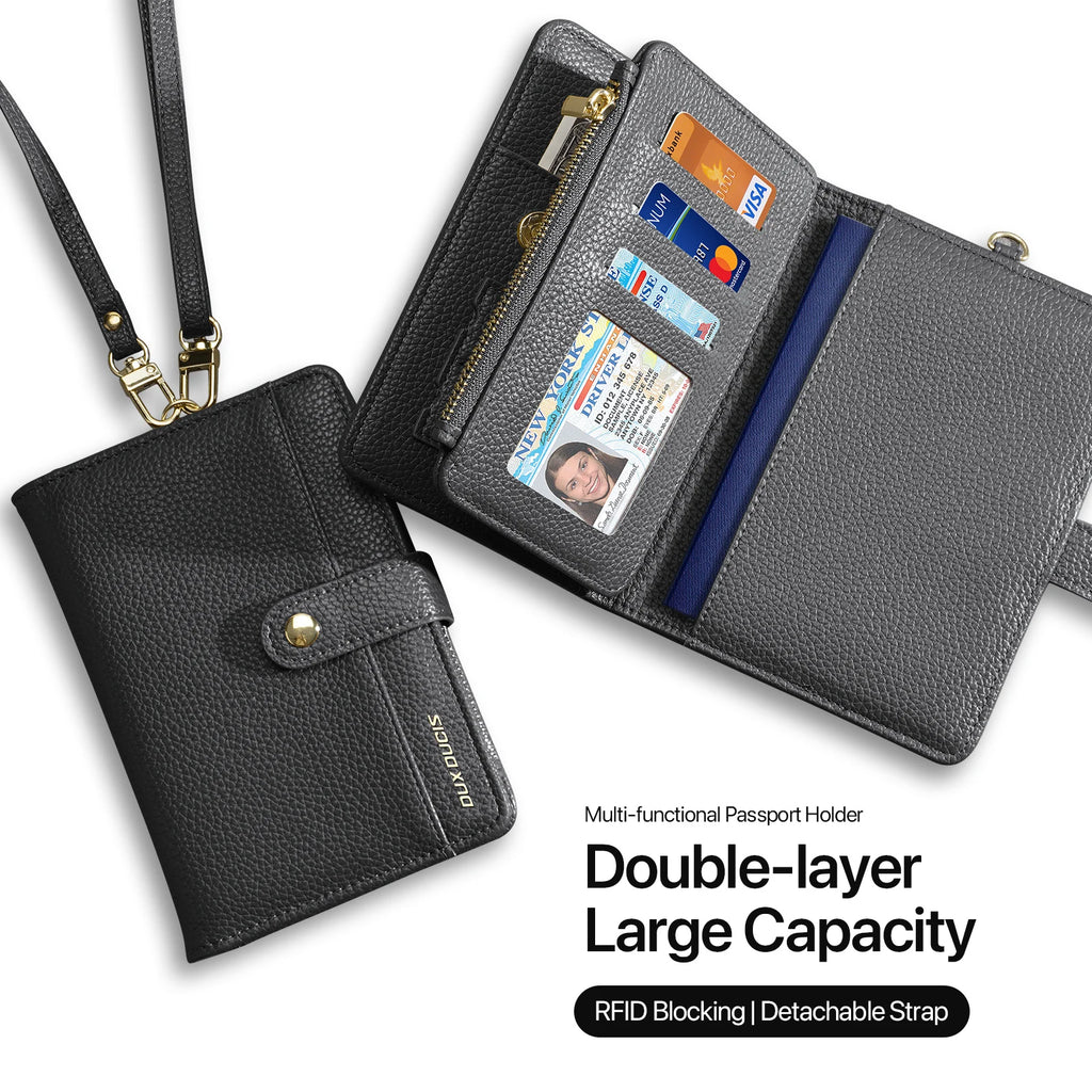 Pochette passeport anti-RFID – tour de cou
