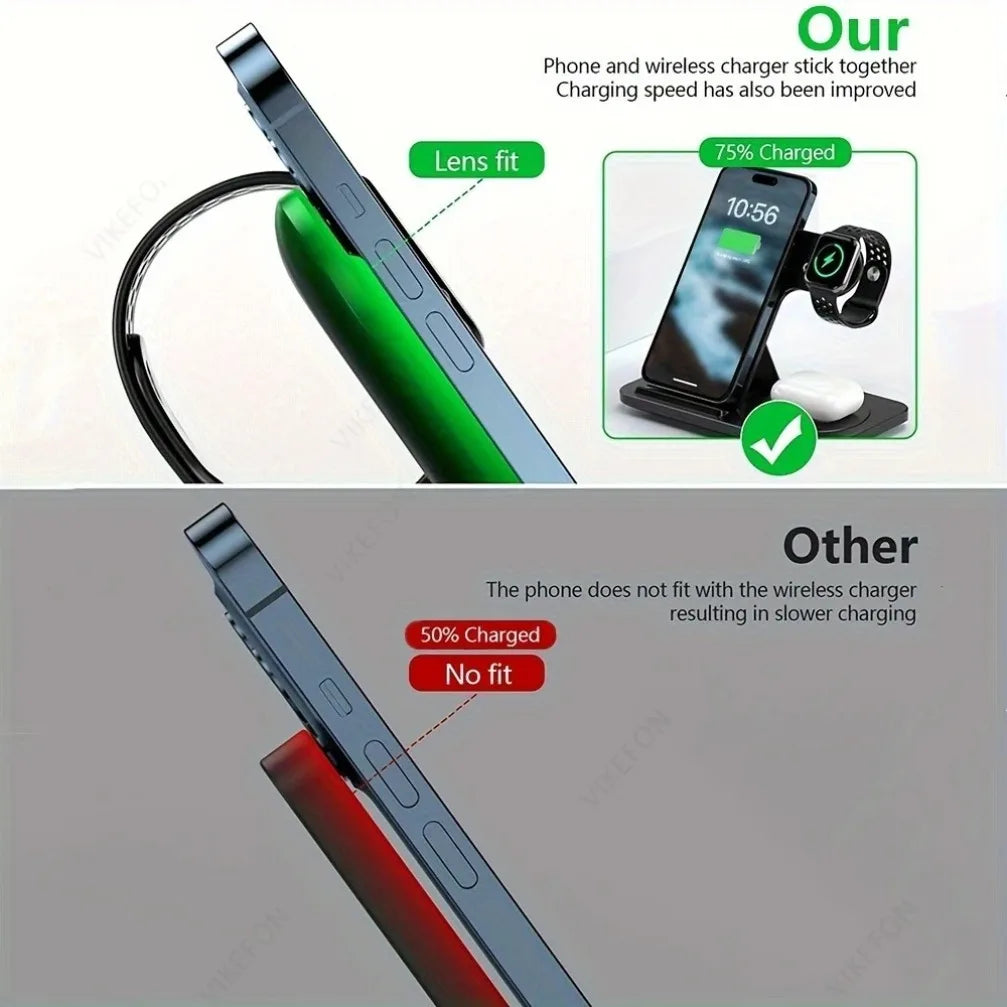 Station de charge sans fil 3-en-1