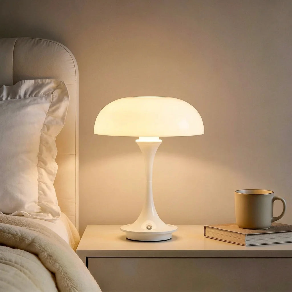 Lampe champignon LED sans fil – veilleuse d'ambiance rechargeable (3 couleurs)