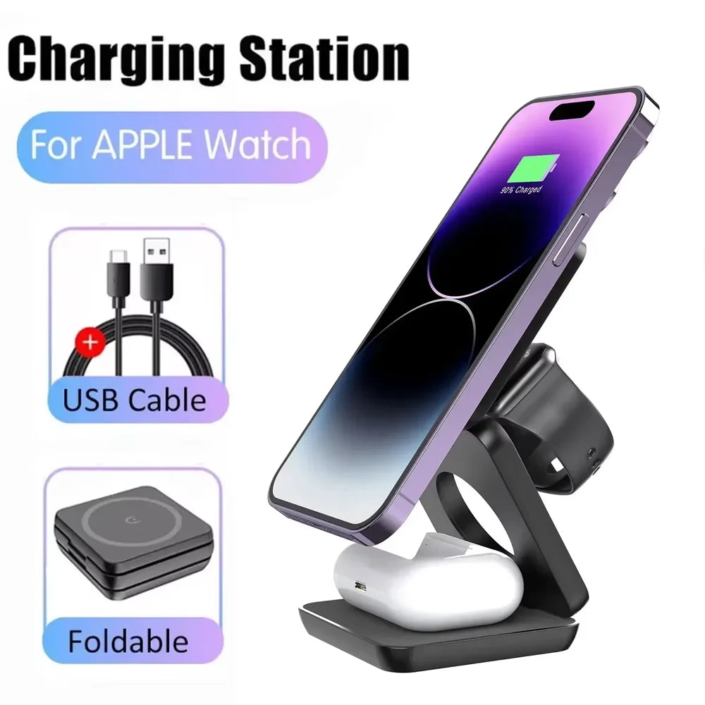Station de charge sans fil 3-en-1