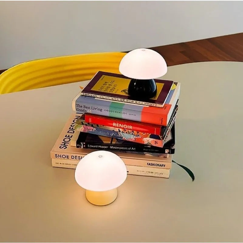 Petite lampe champignon LED tactile – veilleuse rechargeable