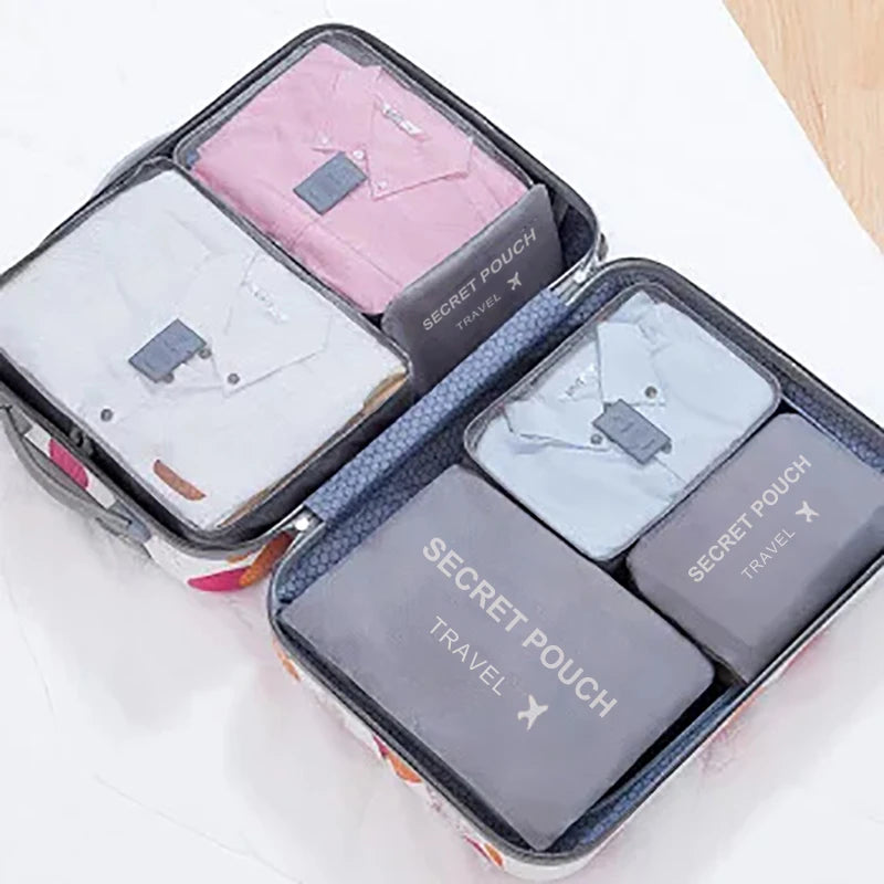 Cubes de rangement de voyage à compression – lot de 6