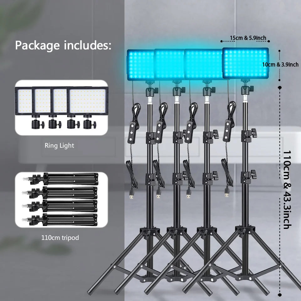 Kit d'éclairage studio LED – photo & vidéo – RGB