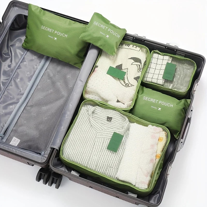 Cubes de rangement de voyage à compression – lot de 6