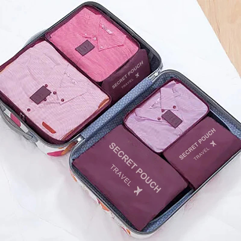 Cubes de rangement de voyage à compression – lot de 6