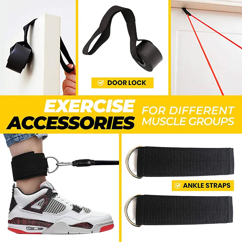 Bandes de résistance élastiques – set fitness – lot de 11